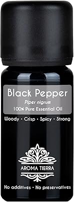 Aroma Tierra black pepper essential oil - 100 % pure, natural, therapeutic and food quality - Aromatherapy, hair care, home care, perfume - 10 ml.. DIAYTAR NIGERIA: Bringing quality products to your doorstep at prices that won't break the bank.