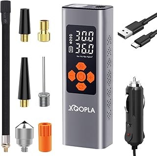 XOOPLA portable tire inflator, DC/USB rechargeable air compressor for car, 150PSI 6000MAH smart air pump with double digital pressure gauge for bikes/motorcycles/balloons (inflation 1.5 times faster).. DIAYTAR NIGERIA: Where shopping is affordable, selection is vast, and delivery is always reliable.