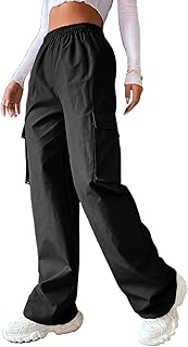 Large leg cargo pants with wide legs, parachute pants.. DIAYTAR NIGERIA redefines convenience with our vast product selection and swift nationwide delivery.