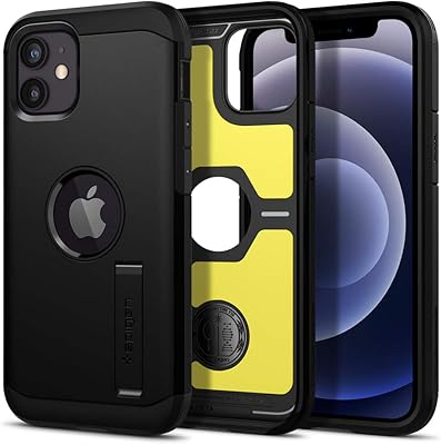 Spigen Tough Armor shell designed for iPhone 12 Mini with high impact foam - Black.. DIAYTAR NIGERIA: Where every shopping need is met with affordable prices and reliable 5-8 day delivery.
