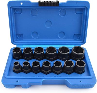 Janbla Kit of bolts withdraws from bolts and 13-piece nuts, set of CR-V quality nuts extraction, damaged swivel locking wheel and striped mounting sockets with molded pattern support.. DIAYTAR NIGERIA: Bringing affordable shopping solutions with a diverse product catalog delivered nationwide.