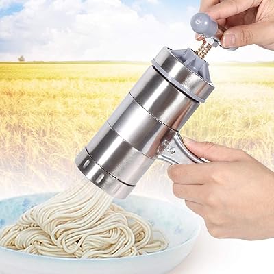 Manual stainless steel pasta machine, juice extractor and a-cold press with 5 models, stainless steel-steel press with manual crank for spaghetti and fettuccine.. DIAYTAR NIGERIA brings the marketplace to your home with budget-friendly prices and nationwide delivery.