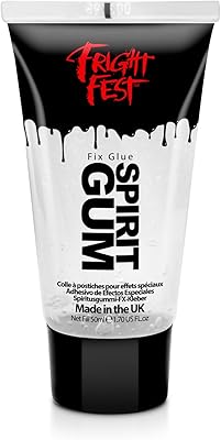 FRIGHT FEST MASTIX SPIRIT GUM GUM GLUE adhesive 50 ml Cosmetic quality prosthesis, precious stones, glitter tattoo glue, body glue, bonding glue, glue for wig, makeup glue (50 ml).. DIAYTAR NIGERIA: Connecting Nigerians with their needs through our affordable and diverse marketplace.