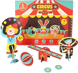 Shumi 3D Circus Design 3D paper kit for children 5 years and over to create a scene, a clown, a juggler, a ballet, a monkey and a seal.. Discover why DIAYTAR NIGERIA is the smart shopper's choice for affordable products delivered nationwide.