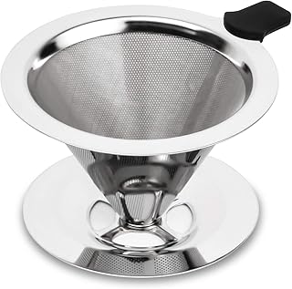 Reusable coffee coland in stainless steel conical colander fine meshes.. Shop with ease at DIAYTAR NIGERIA and enjoy our extensive product range delivered at affordable rates.
