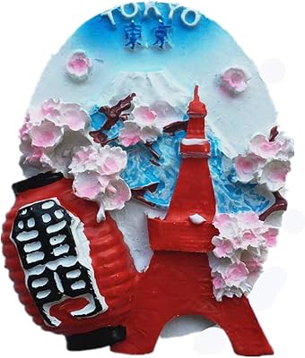 Temple Sensoji 3D, Cherry Flowers, Tokyo Tower, Japanese souvenir refrigerator magnet, home and kitchen decoration, Japanese refrigerator magnet of Tokyo.. DIAYTAR NIGERIA combines the largest product selection with affordable prices and reliable delivery.
