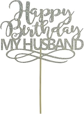 Happy birthday my husband, decoration of silver glitter birthday cake, birthday party decorations for husband.. Enjoy deals you can’t resist and delivery you can trust — DIAYTAR Nigeria.