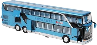 Bus toy 1:50, two -story bus toy, children's electric car model, set of toy for boys and girls (blue).. DIAYTAR NIGERIA delivers more than expected with our extensive catalog and 5-8 day delivery service.