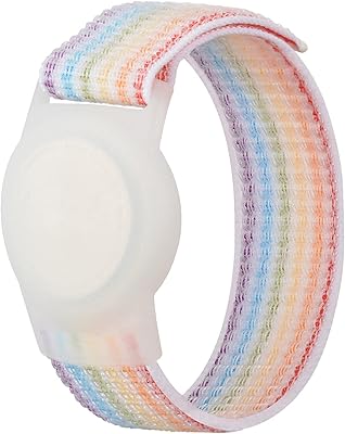 Adjustable nylon bracelet for children for Apple Airtag with GPS follow-up support, Breathale Breathtaking anti-enhancement for children and elderly people (rainbow color).. DIAYTAR NIGERIA revolutionizes online shopping with competitive prices and reliable 5-8 day delivery.