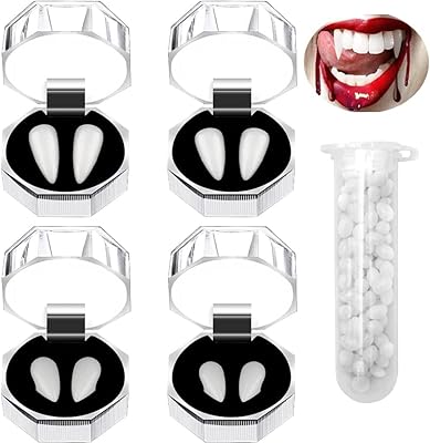 Jorunb vampire teeth, vampire teeth with adhesive, Halloween cosplay festival dentist vampire zombie ghost wolf dentist decor for celebration of Halloween cosplay (4 pairs).. DIAYTAR NIGERIA connects Nigerians with quality products at affordable prices, delivered in 5-8 days nationwide.