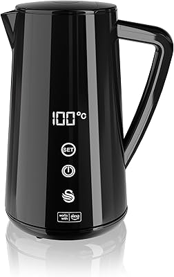 Intelligent SWAN Alexa Intelligent kettle, Amazon exclusivity, LED touch screen, warm support function, insulated stainless steel wall, 1800 watts, black, SK14650BLKN.. DIAYTAR Nigeria delivers happiness in 5–8 days, no matter what you buy.