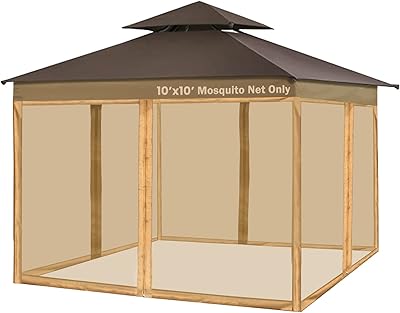 Tabio outdoor campsite mosquito net with zipper, DIY mosquito net, 10x10 feet, exterior wall mosquito net for patio and tent (only outdoor mosquito mosquito net).. Discover shopping made simple with DIAYTAR NIGERIA's comprehensive platform and nationwide delivery service.
