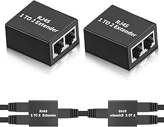 Ethernet distributor 1 to 2 RJ45 with coupler and network adapter.. DIAYTAR NIGERIA: Where quality meets affordability, with thousands of products delivered in less than 8 days.