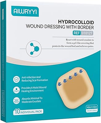 [package of 10] Hydrocolloid border dressings of 4 "x 4" sterile dressings.. DIAYTAR NIGERIA revolutionizes online retail with our extensive selection and dependable shipping service.