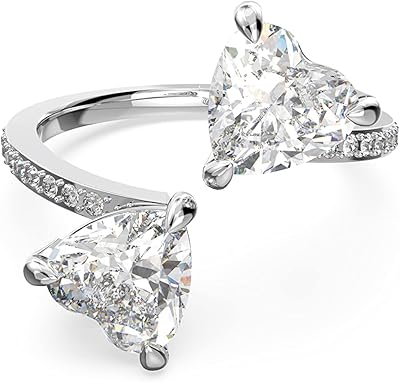 Charming Swarovski Ring for women with rhodiated finish and transparent crystals.. Your everyday shopping solution, DIAYTAR NIGERIA offers variety and value delivered within 8 days.