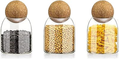 Glass jar with cork cover wooden box conservation pots for coffee.. DIAYTAR NIGERIA: Where value shopping meets reliable 5-8 day delivery across the nation.