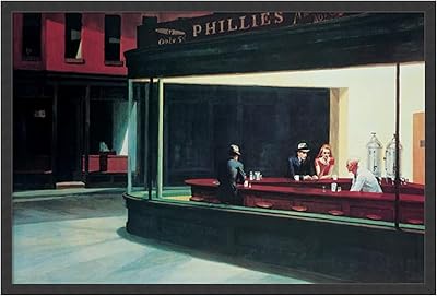 Supervised art, 'Nighthawks 1942' by Edward Hopper: Outdoor format 37 x 25 inches.. Skip the lines and shop online — DIAYTAR Nigeria delivers to your door in days.