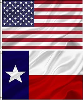 Flag of the United States and Texas Combo 3 x 5 for outside - durable 100 % polyester, resistant to discoloration, banner for interior wall decoration.. DIAYTAR NIGERIA: Your trusted marketplace that combines variety, affordability and reliable shipping.