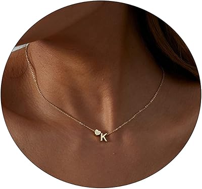 Gikomei Elegant Gold Plated Coeur Coeur 14 Carats For Women, Heart pendant necklace Small gift letter for adolescent girls, brass, without precious stones.. Shop with ease at DIAYTAR NIGERIA, Nigeria's premier e-commerce platform offering budget-friendly shipping.