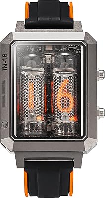Glow tube in-16 nixie watch with sapphire glass mirror bracelet counting time.. DIAYTAR NIGERIA: Your affordable gateway to thousands of products delivered within a week.