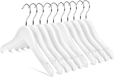 Handle for Natural Smile Wooden Shirt and Coat for Toddlers with Anti-Range Chrome Holes and Hooks, Back of 10 (white).. DIAYTAR NIGERIA delivers what you want at prices you'll love, all within 5-8 days nationwide.