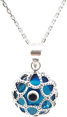 Mystic Jewelry - Sterling 925 silver necklace with crystal weight eye - Turkish waterproof - men and women, sterling and crystal silver.. Nigeria's favorite online shopping platform, DIAYTAR offers unbeatable prices and delivery within a week.