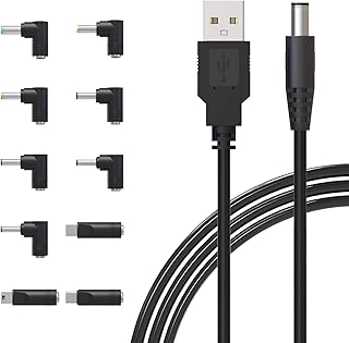 Universal cable 5V USB to DC 5.5 x 2.1 mm to load with 10 heads 5.5 x 2.5, 4.8 x 1.7, 4.0 x 1.7, 4.0 x 1.35, 3.5 x 1.35, 3.0 x 1.1, 2.5 x 0.7, micro USB, type C, mini USB of Bensen.. Shop without compromise at DIAYTAR NIGERIA, where quality, affordability, and quick delivery coexist.