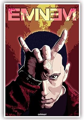 Artinkart Eminem Cool Quirky Digital Art Print Photographic paper for housekeepers, office (12 x 18 inch, multicolored, without frame).. Experience budget-friendly shopping at DIAYTAR NIGERIA, Nigeria's premier online marketplace with quick delivery.