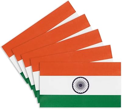 Cantendo 5 Pieces Sticker Flag of India - Reflective vinyl car stickers - Waterproof car window bumper (2.5 x 4.5 inches).. DIAYTAR NIGERIA connects your desires with reality through our affordable e-commerce platform and quick delivery.
