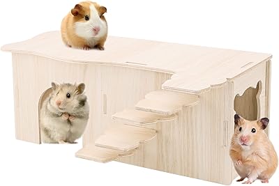 Small wooden niche for guinea hamster, wooden hiding place for dwarf hamster, Syrian hamster and Gerbille (2 rooms).. Explore a world of choices with DIAYTAR NIGERIA's vast catalog and budget-friendly nationwide shipping.