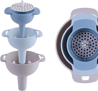 Delfino 3 in 1 kitchen funnel, plastic kitchen funnel, bottle filling funnel, wide kitchen funnel opening with water bottle filter, liquid powder transfer.. Discover shopping made simple with DIAYTAR NIGERIA's comprehensive platform and nationwide delivery service.