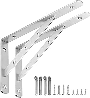 Set of sustainable stainless stainless steel support for 2 pieces of 10 ", triangular right angle support to support united floating shelves, maximum load of 330 pounds.. The smarter way to shop online in Nigeria is through DIAYTAR Nigeria.