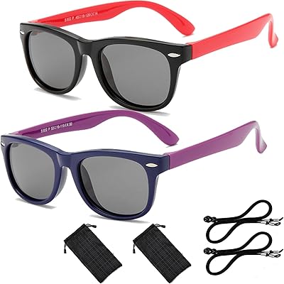 Polarized sunglasses for children girls and boys, set of 2, sunglasses with UV protective strap in flexible polarized rubber for children from 3 to 10 years old.. DIAYTAR NIGERIA: Connecting Nigerians with affordable products delivered promptly nationwide.