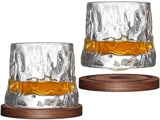 Set of javiost crystal whiskey glasses, a lot of 2 rocky glasses - vintage wine glasses, bar cups to drink bourbon, tape, cocktails, cognac, tequila, Irish, brandy ic lines + cup carpet.. Explore limitless products on DIAYTAR Nigeria — at the lowest prices.