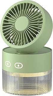 Mecacoz Mini Foldable Office Fan with Cool Breeze humidification mist, scrolling fan powered by USB battery, 3 powerful air flow speeds, 60 degree rotation, for the house, the office, the bedroom, the desk, silent fan (green).. Discover the convenience of DIAYTAR NIGERIA's vast product range delivered affordably in 5-8 days.