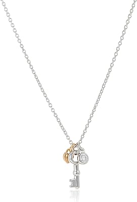 Fossil Elliot necklace for women in classic sterling silver, silver, one size, fabric, cubic zirconia.. From checkout to your doorstep in less than a week — DIAYTAR Nigeria.