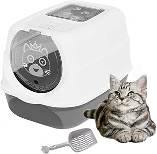 Cat litter tray fully closed with door, large cat litter bowl with anti-blunder litter shovel, pet supplies.. Shop smart, shop DIAYTAR — Nigeria’s trusted e-commerce site.