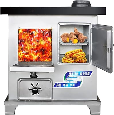 Multifunctional cast iron carbon stove, energy saving wood stove, with 16 l hot water tank and large capacity oven, smokeless stove and stove, C (A).. DIAYTAR NIGERIA brings the marketplace to your home with budget-friendly prices and nationwide delivery.