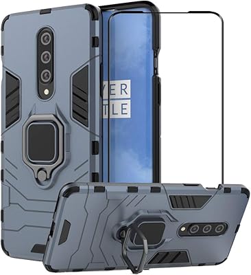 ONEPLUS 8 second Spring shell with tempered glass screen protector, shock -resistant hybrid protection shell with crutch, navy blue.. DIAYTAR NIGERIA: Your affordable shopping destination with thousands of products delivered in days.
