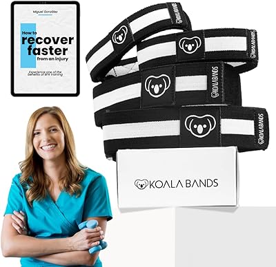 Koala bands blood flow training belts | Pack (2 strips of legs, 2 armbands, 1 banner, 1 polyethylene bag, 1 electronic bag) The design in x allows muscles to stretch and connect.. Shop smart, shop DIAYTAR - Nigeria's most affordable e-commerce platform with nationwide delivery.