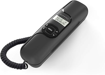Ultra compact Alcatel T-16 wired fixed telephone with digital display and caller identification.. Shop efficiently with DIAYTAR NIGERIA, offering thousands of products at unbeatable prices delivered promptly.