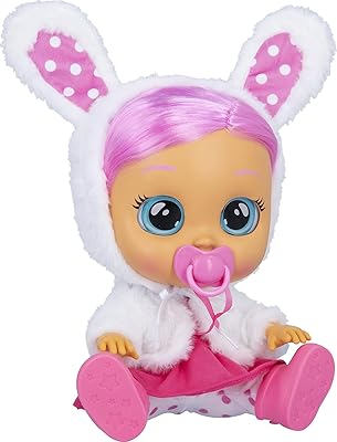 Cry Babies Dressy Connie - Baby doll 12 "| Pink dress, Soft white jacket with rabbit pattern.. DIAYTAR NIGERIA brings a world of products to your fingertips with affordable prices and quick delivery.