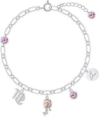 Charms bracelets with astrological birth stone, sign of the zodiac constellations with Austria crystals, delicate gift for girls and women.. Experience the future of shopping with DIAYTAR NIGERIA's extensive selection delivered in just 5-8 days.