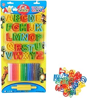 Bellatm multicolored modeling paste for children with 26 Mussels in the shape of alphabet Kit Fuck Kit Festival Molds Roller Accessories Creative DIY DIY.. DIAYTAR NIGERIA connects you with endless possibilities through our affordable e-commerce platform.