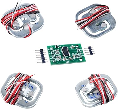 4 parts 50kg Half-Pont load cell of weight of human weight scale + 1pc HX711 AD AMP Module for Arduino Wishiot.. DIAYTAR NIGERIA: Bridging the gap between consumers and quality products with affordable nationwide shipping.