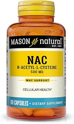 Capsules Mason Natural Nac N-Acétyl L-Cysteine, 500 mg, 60 capsules.. Your complete shopping solution, DIAYTAR NIGERIA offers extensive choice with competitive prices and delivery.