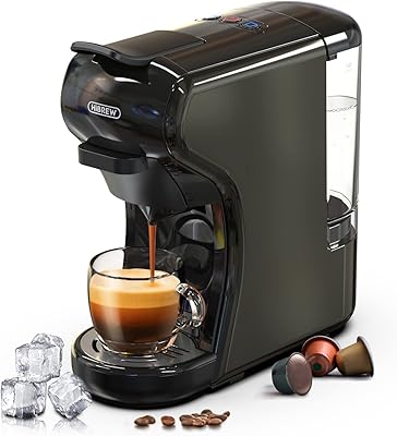 HYBRIO H1A Expresso coffee maker and 4 in 1 cafeteria, 19 bars, 1450 watts, 600 ml for powder coffee capsules (black, classic).. DIAYTAR NIGERIA: Your trusted marketplace that combines variety, affordability and reliable shipping.