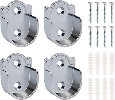Standing outdoor rod end, 4 stainless steel closet rod caps, flange rod support with screws, easy to install and remove quickly, shower curtain rod support (A-25 cm).. Shop the smart way with DIAYTAR NIGERIA's extensive selection and budget-friendly nationwide delivery.
