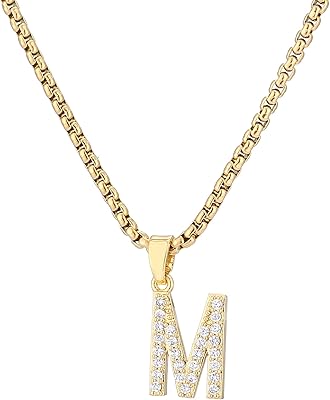 Pandentive necklace Initial letter for women and girls plated gold and studded with cubic zirconia stone, gold necklace for women.. Online shopping made simple and affordable — DIAYTAR Nigeria.