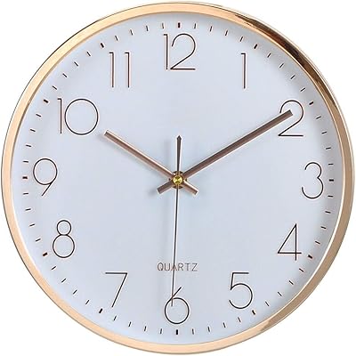 Battery wall clock for living room, bedroom, classic and simple design, large digital dial with round and white quartz easy to read, 12 inches.. Shop the smart way with DIAYTAR Nigeria — fast delivery, affordable everything.
